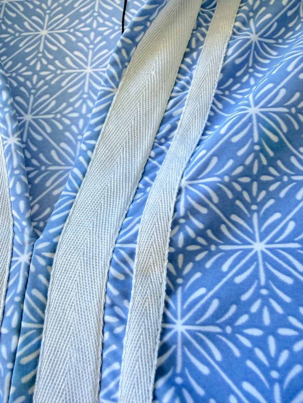 Cabana Life Light Blue & White Sleeveless V-Notch Midi Dress - Picture 4 of 12